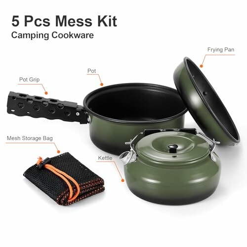 Odoland 5pcs Camping Geschirr Set