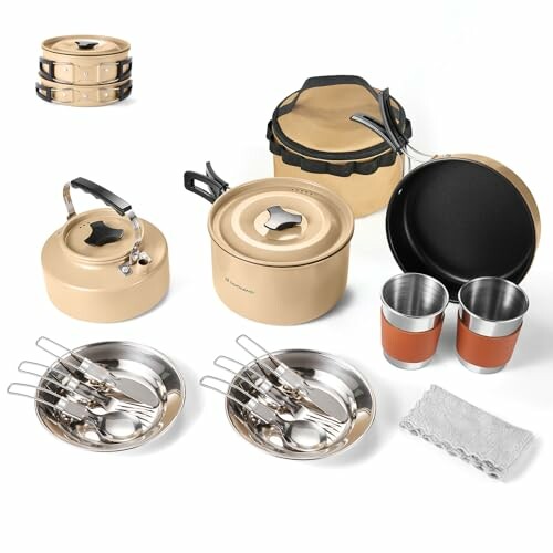 Odoland Camping Kochgeschirr Set