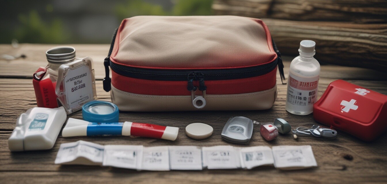 First aid kit for camping safety