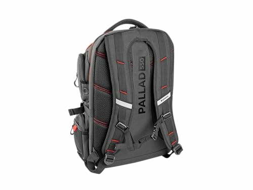 Schwarzer Gaming-Rucksack Pallad 550 mit roten Akzenten