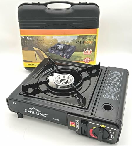 Tragbarer Gaskocher mit Transportkoffer