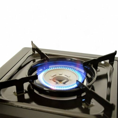 Tragbarer Gaskocher mit blauer Flamme