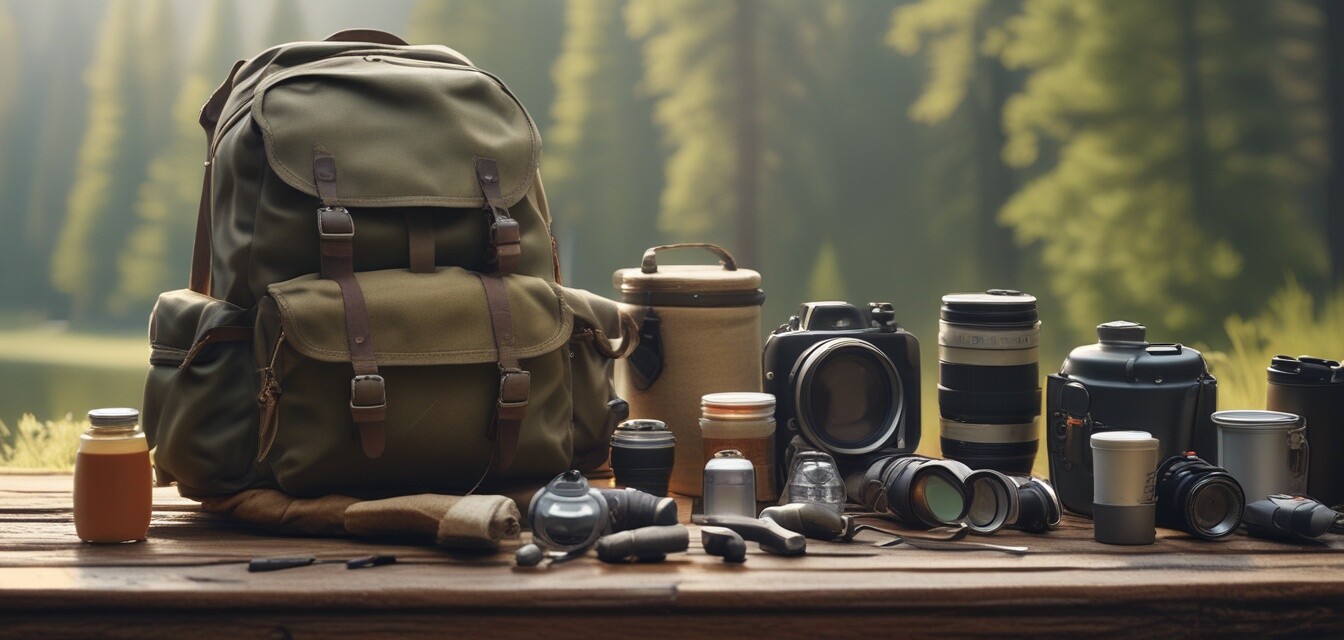 Neatly packed backpack