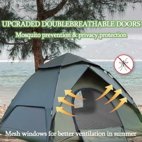 Zelt mit verbesserter Belüftung und Mückenschutz